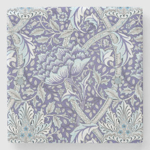 William Morris Windrush Blaues Blumenmuster Steinuntersetzer