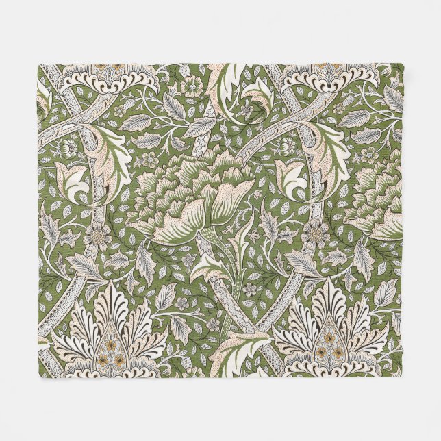 William Morris Windrush Blume Fleecedecke (Vorderseite (Horizontal))