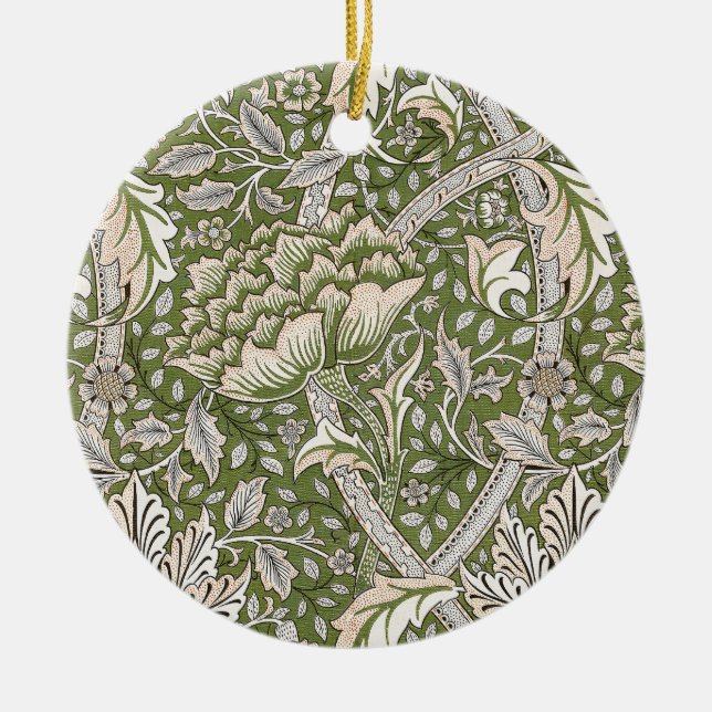 William Morris Windrush Blume Keramik Ornament (Vorne)