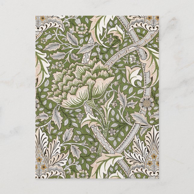 William Morris Windrush Blume Postkarte (Vorderseite)