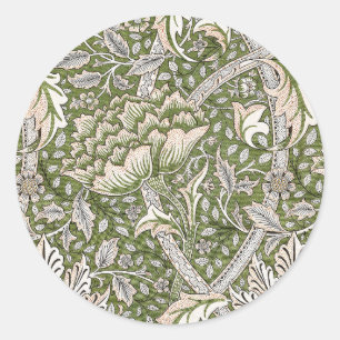 William Morris Windrush Blume Runder Aufkleber