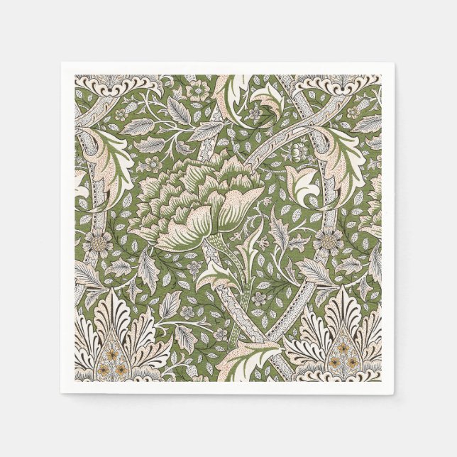 William Morris Windrush Blume Serviette (Vorderseite)