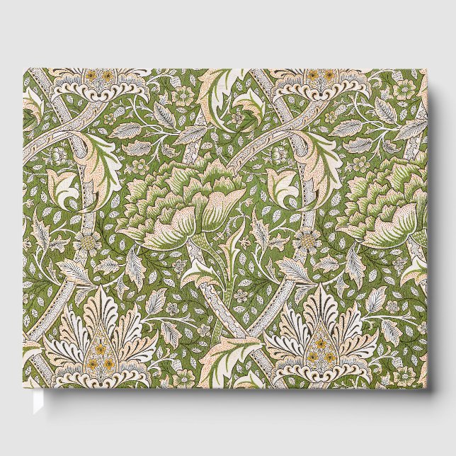 William Morris Windrush Blumenmuster Classic Gästebuch (Vorderseite)