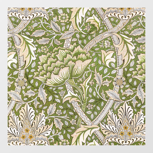 William Morris Windrush Blumenmuster Klassiker Fensteraufkleber (Blatt)