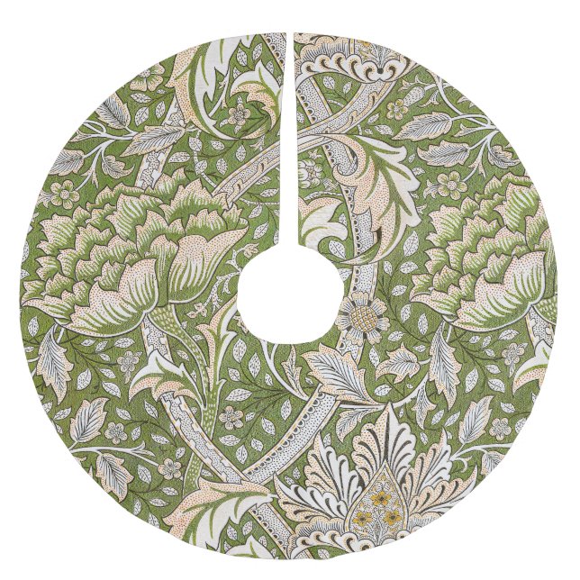 William Morris Windrush Floral Pattern Classic Polyester Weihnachtsbaumdecke (Vorderseite)