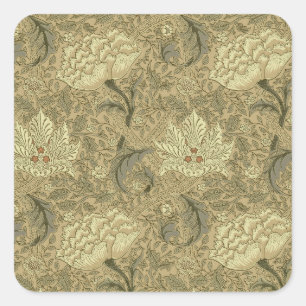 William Morris Windrush Wallpaper Pattern Quadratischer Aufkleber