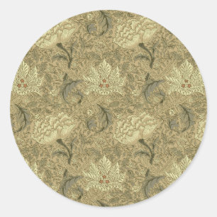 William Morris Windrush Wallpaper Pattern Runder Aufkleber
