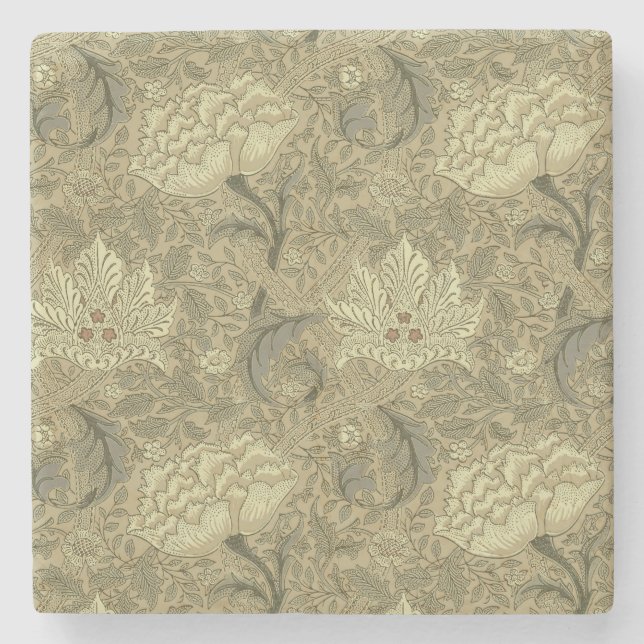 William Morris Windrush Wallpaper Pattern Steinuntersetzer (Vorderseite)