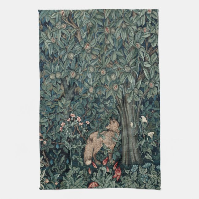 William Morris Woodland Tapestry Fox Geschirrtuch (Vertikal)