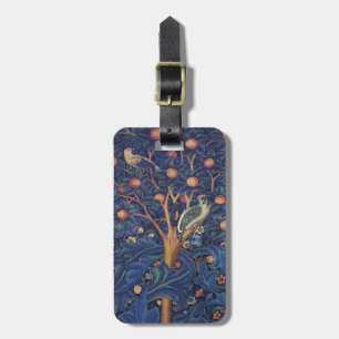 William Morris Woodpecker Tapester Birds Floral Gepäckanhänger