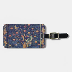 William Morris Woodpecker Tapester Birds Floral Gepäckanhänger
