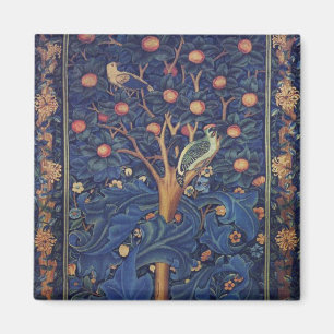William Morris Woodpecker Tapester Birds Floral Magnet