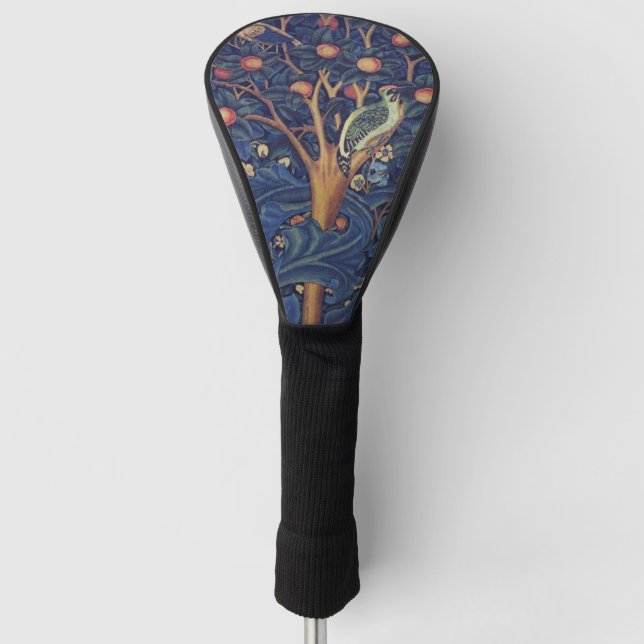 William Morris Woodpecker Tapestes Arts & Crafts Golf Headcover (Vorderseite)