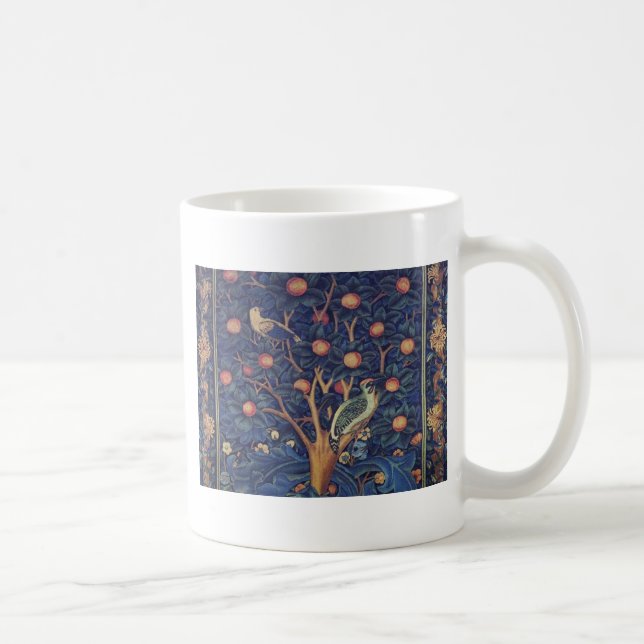 William Morris Woodpecker Tapestes Arts & Crafts Kaffeetasse (Rechts)