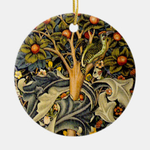 William Morris Woodpecker Tapestes Arts & Crafts Keramik Ornament
