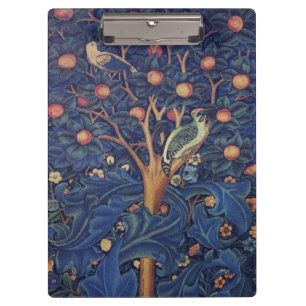 William Morris Woodpecker Tapestes Arts & Crafts Klemmbrett