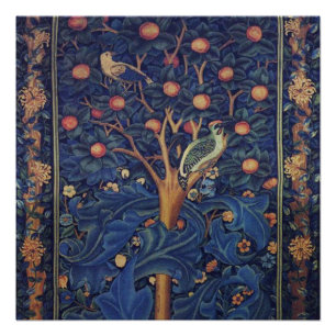 William Morris Woodpecker Tapestes Arts & Crafts Poster