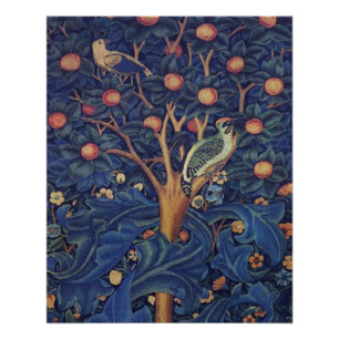 William Morris Woodpecker Tapestes Arts & Crafts Poster