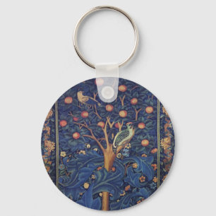 William Morris Woodpecker Tapestes Arts & Crafts Schlüsselanhänger