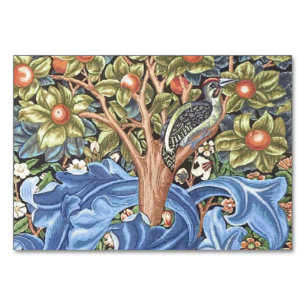 William Morris Woodpecker Tapestes Floral Vintag Tischnummer