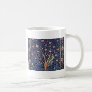 William Morris Woodpecker-Teppich Blau-Design Kaffeetasse