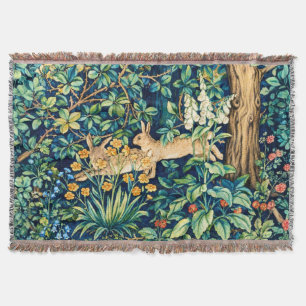 William Morris "Zwei Hasen" Wilde Kaninchen  Decke