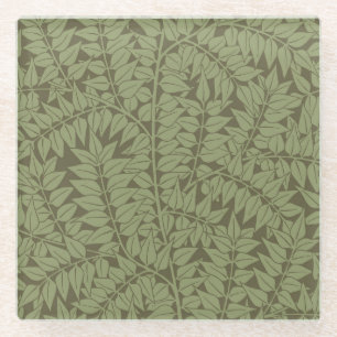 William Morris Zweig Art Nouveau klassisches Desig Glasuntersetzer