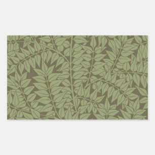William Morris Zweig Art Nouveau klassisches Desig Rechteckiger Aufkleber