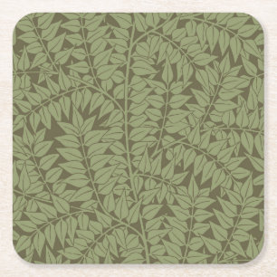 William Morris Zweig Art Nouveau klassisches Desig Rechteckiger Pappuntersetzer