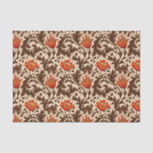 William Morrisanemone, -BEIGE, -brown und -rost Seidenpapier