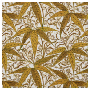 William Morrisbambusdruck, -gold und -creme Stoff