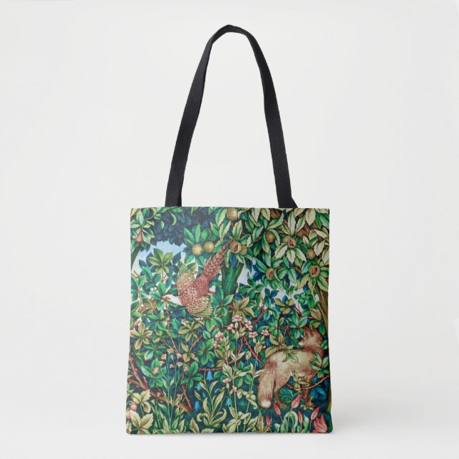 William MorrisFox und Fasan-Tapisserie-Druck Tasche (Vorderseite)