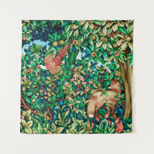William MorrisFox und Fasan-Tapisserie-Druck Wandteppich