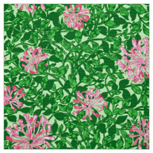 William Morrisgeißblatt, -ROSA und -GRÜN Stoff