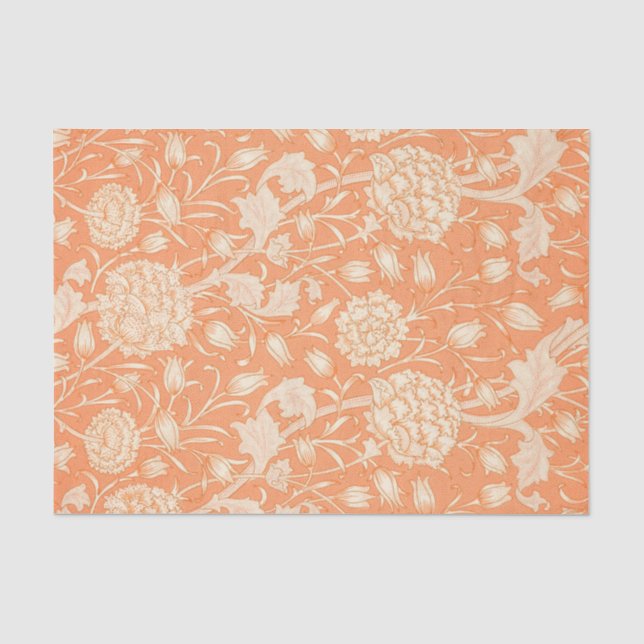 William Morrisorange BLUMENseidenpapier Seidenpapier (Vorderseite)