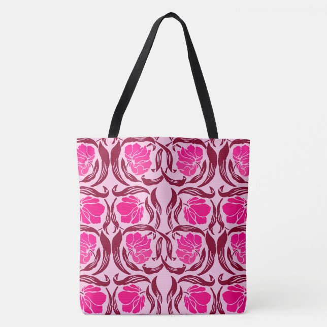 William MorrisPimpernel, pinkfarben u. hellrosa Tasche (Vorderseite)
