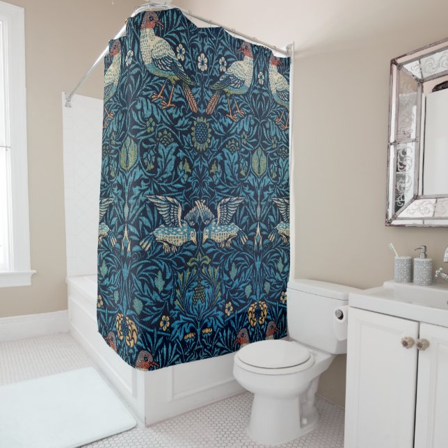 William Morris's (1834-1896) Birds berühmtes Muste Duschvorhang (Beispiel)