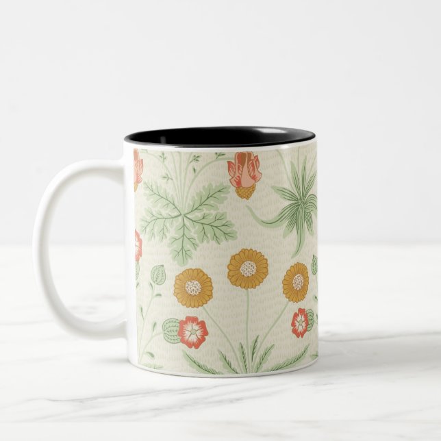 William Morris's (1834-1896) Daisy-Muster. Zweifarbige Tasse (Links)