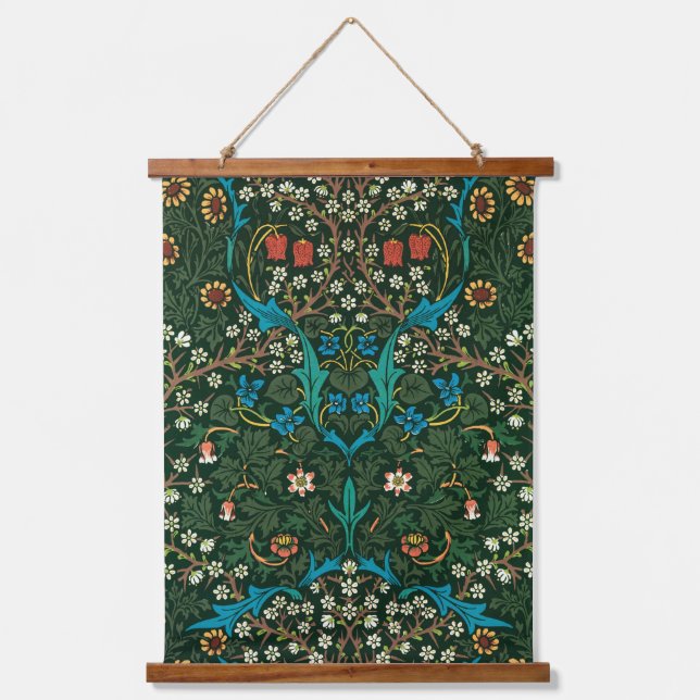 William Morris's (1834-1896) Tulip Wandteppich Mit Holzrahmen (Vorderseite)