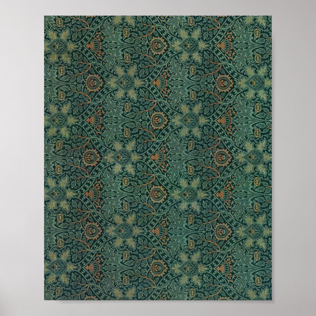 William Morris's berühmtes Ispahan-Muster Poster (Vorne)