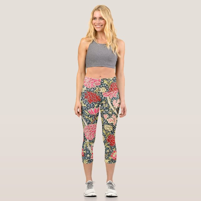 William Morris's berühmtes Muster Cray Capri Leggings (Vorderseite)