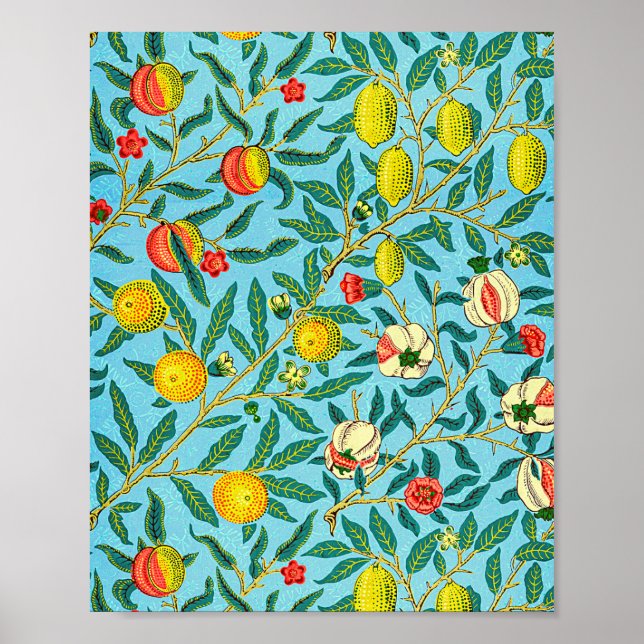 William Morris's Four Obstes berühmtes Muster Poster (Vorne)