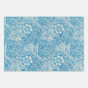 William Morris's Marigold Blue White Pattern Geschenkpapier Set