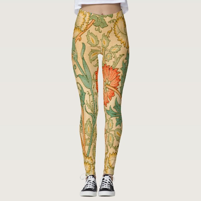 William Morris's Pink und Rose Leggings (Vorderseite)