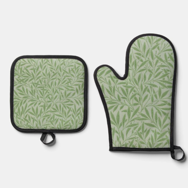 William Morris's Willow (1874) Ofenhandschuh & Topflappen-Set (Vorderseite)
