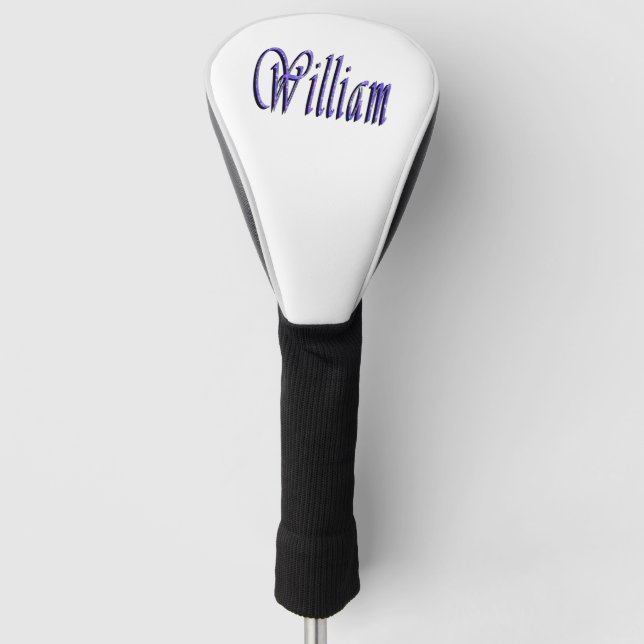 William Name in Blue Sparkle, Golf Headcover (Vorderseite)