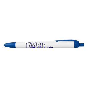 William Name in Blue Sparkle, Kugelschreiber