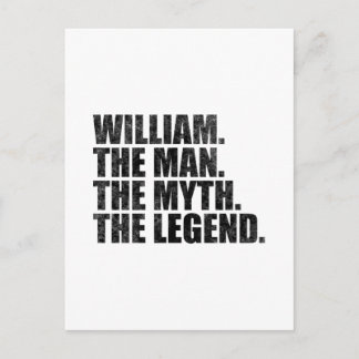 William name, William The Man The Myth The Legend Postkarte