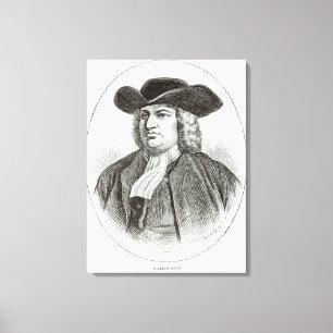 William Penn, graviert von Josiah Wood Whymper Leinwanddruck