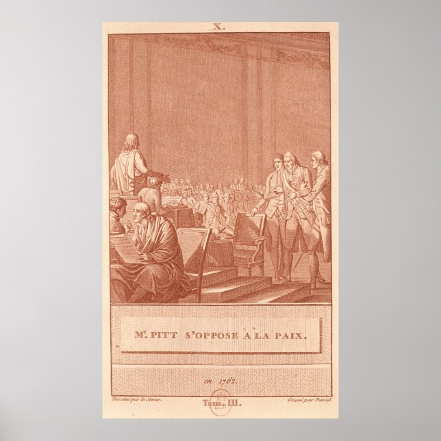 William Pitt der Ältere gegen den Frieden Poster (Vorne)